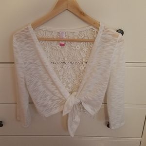 White floral sweater